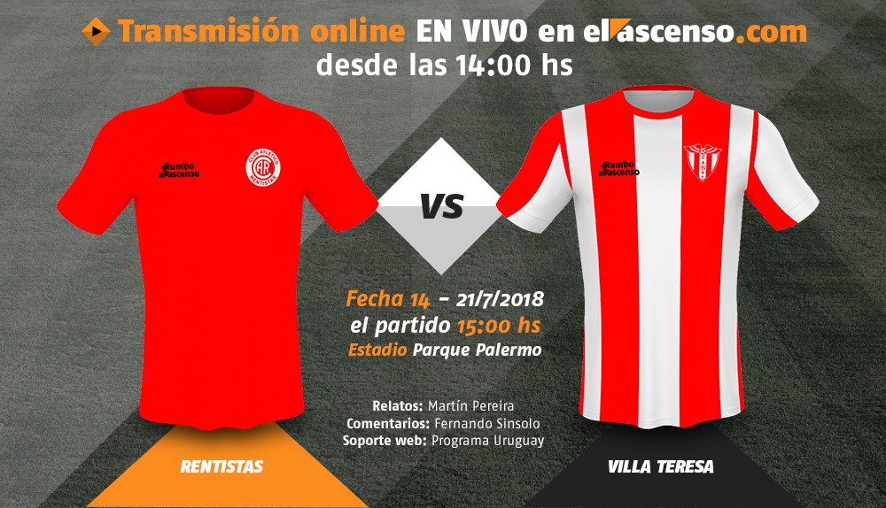 Rentistas – Villa Teresa (Transmisión de elascenso.com desde las 14 hs)