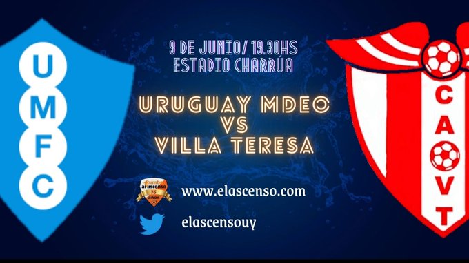 2da Fecha: Uruguay Montevideo y Villa Teresa juegan a las 19.30 hs