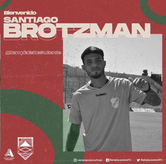 Rampla: El argentino Santiago Brotzman jugará en el “Picapiedra”.