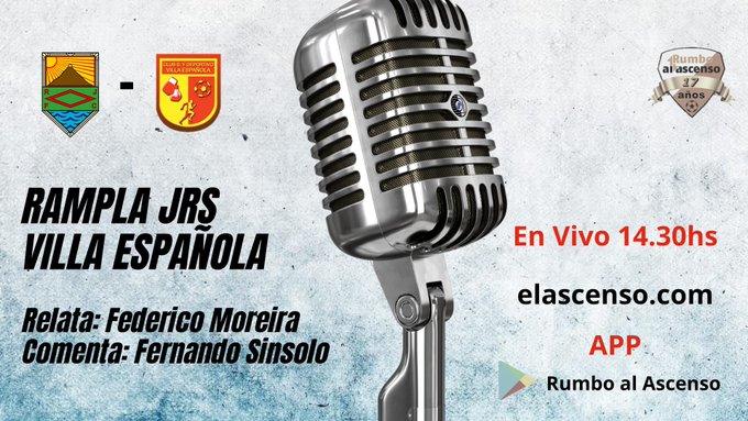 Transmisión: Rampla y Villa Española desde las 14.30 horas