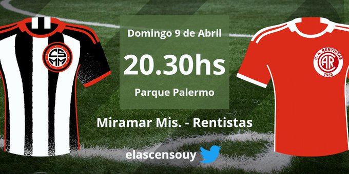 Domingo 20.30 horas – Miramar Misiones vs Rentistas